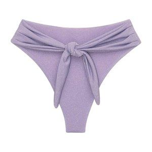 Montce Swim Lilac Sparkle Paula Tie-Up Bikini Bottom Size M
